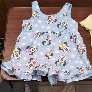Disney Minnie Mouse Blue Polka Dot Romper